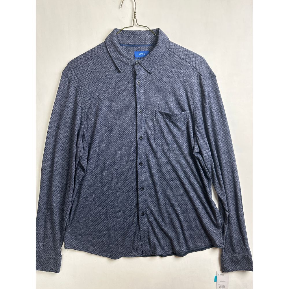 Apt.9 Button Up Shirt Men's Large Long Sleeve Soft Stretchy
